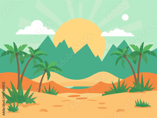 Oasis: A Desert Sanctuary of Life and Serenity