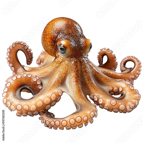 octopus isolated on white background photo