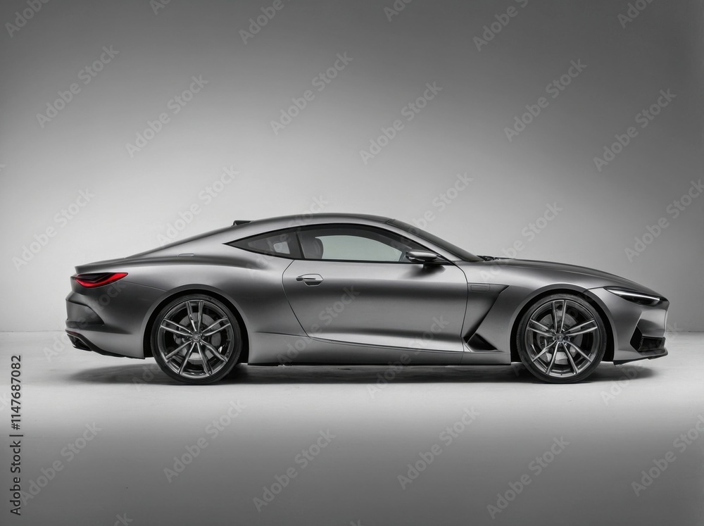 Fototapeta premium A side-profile image of a coupe