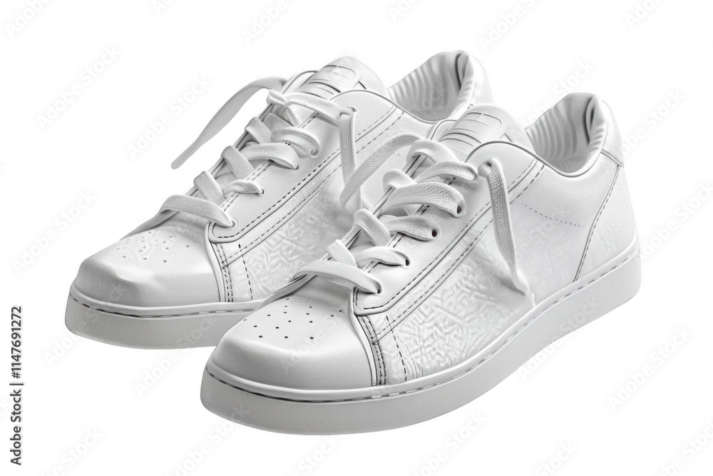 White Shoes Stand on Black Background with Minimalist Design and Urban Style. White Shoes Stand on Black Background with Minimalist Design and Urban Style.