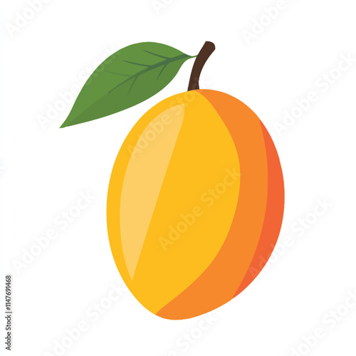 Juicy Mango Vector Illustration on White Background photo