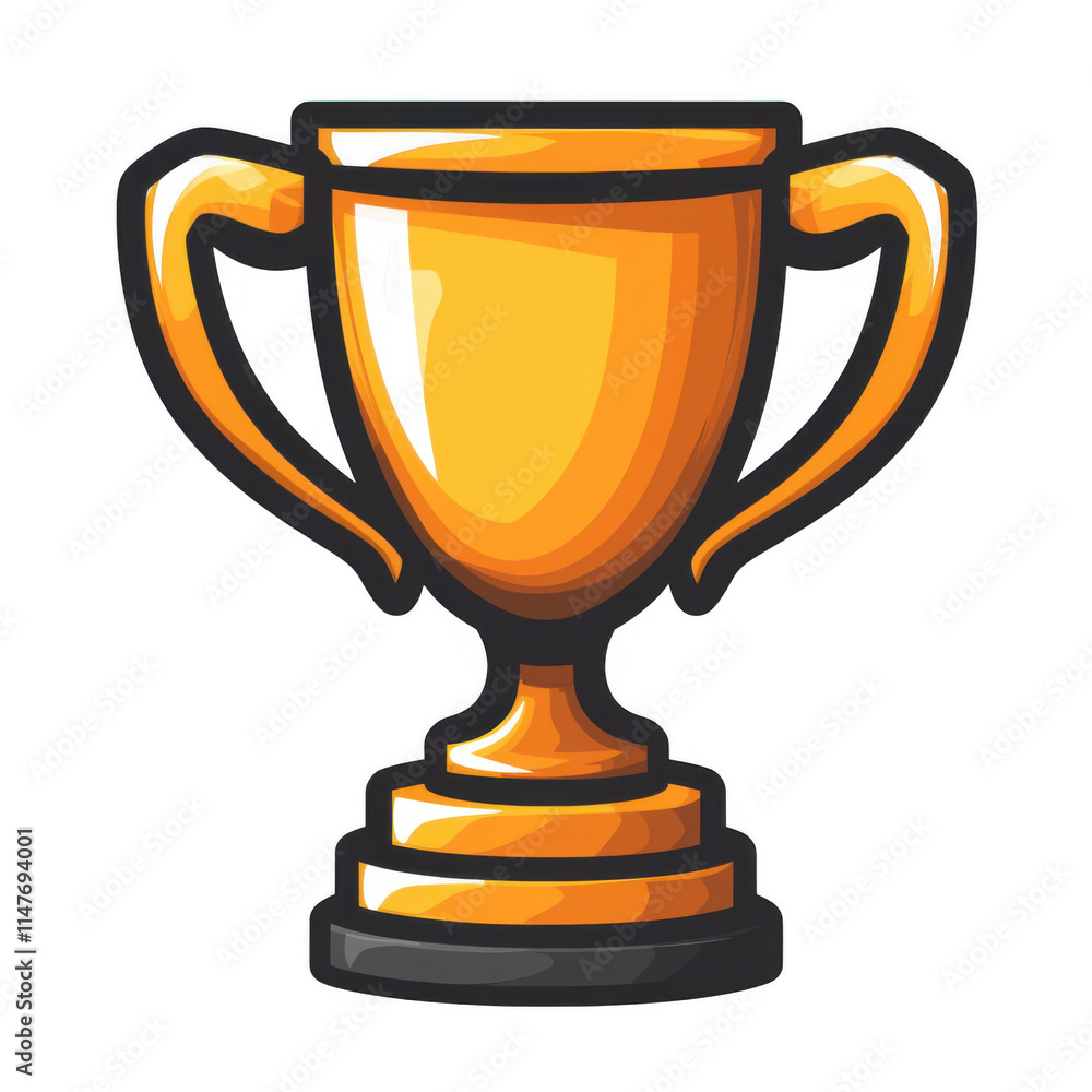 orange icon of Trophy isolated on a transparent background Minimalist flat icon, vector logo style sign clipart on a no background png orange icon of Trophy isolated on a transparent background Minimalist flat icon, vector logo style sign clipart on a no background png