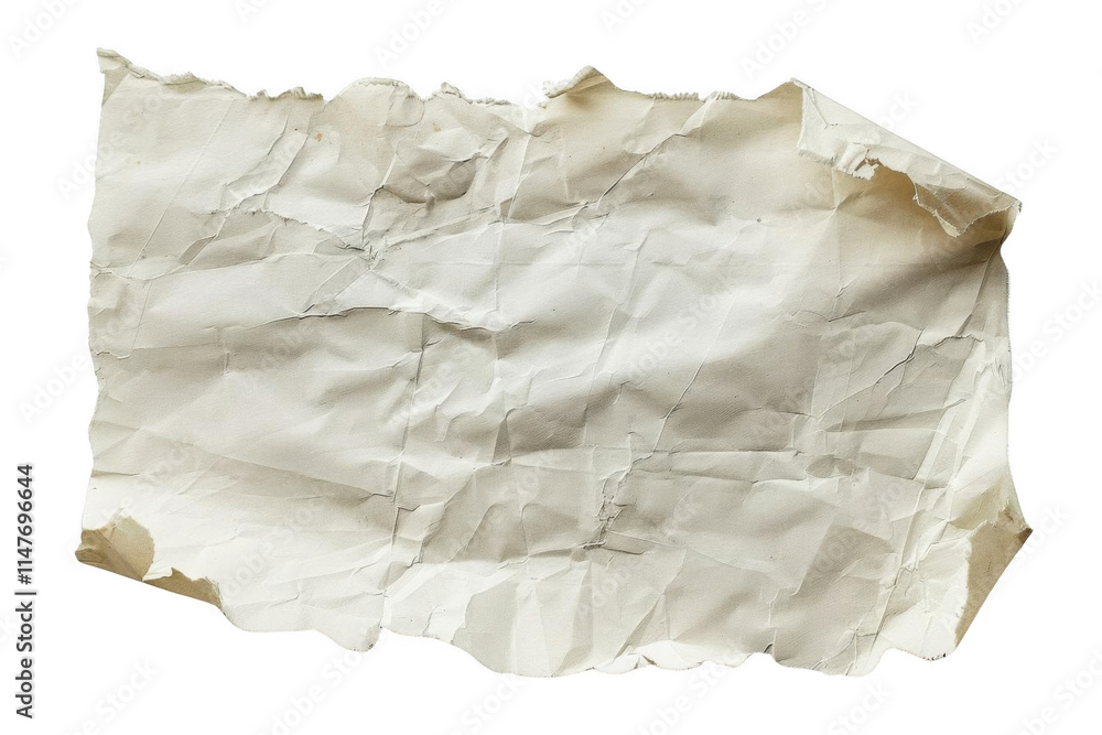 Crumpled Paper Shows Texture and Folds with Wrinkled Effect Background. Minimalist Design. Crumpled Paper Shows Texture and Folds with Wrinkled Effect Background. Minimalist Design.