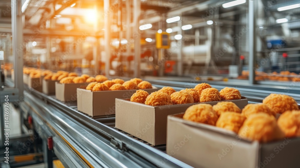 Factory Food Production Line Chicken Nuggets Packaging Factory Food Production Line Chicken Nuggets Packaging