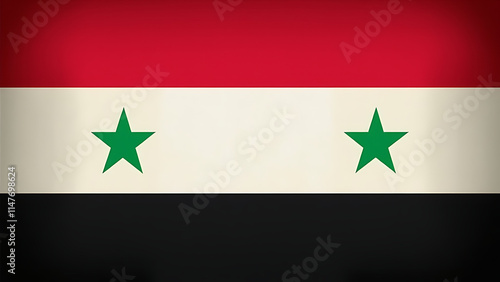Free Download Syrian Flag with Red, White, and Black Stripes & Green Stars Symbolizing Unity - GFXLoad