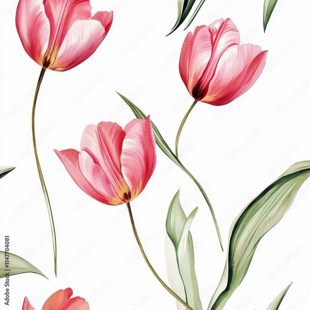 Fototapeta premium Spring flowers on white.