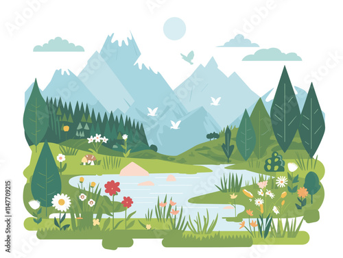 Nature's Tender Embrace: A Serene Landscape for Wildlife Conservation