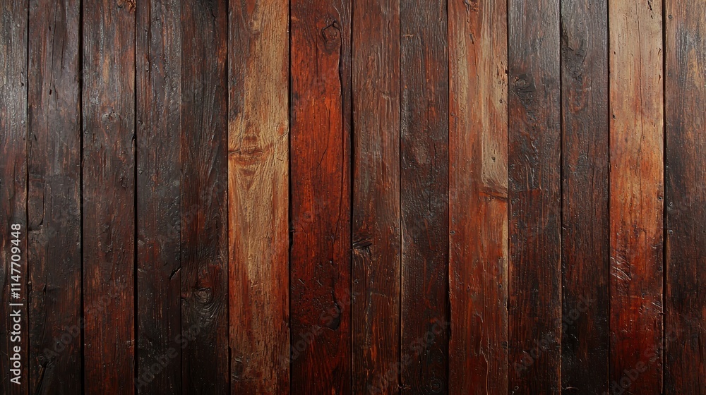 Naklejka premium Distressed old brown wooden floor interior setting texture photography warm ambiance close-up view rustic charm