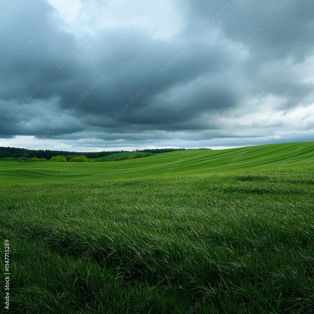 Fototapeta premium Pastoral scene, overcast