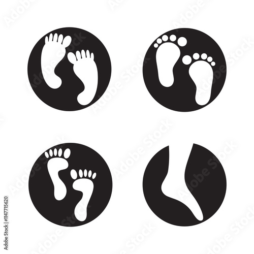 Foot and care icon logo template  Foot and ankle healthcare