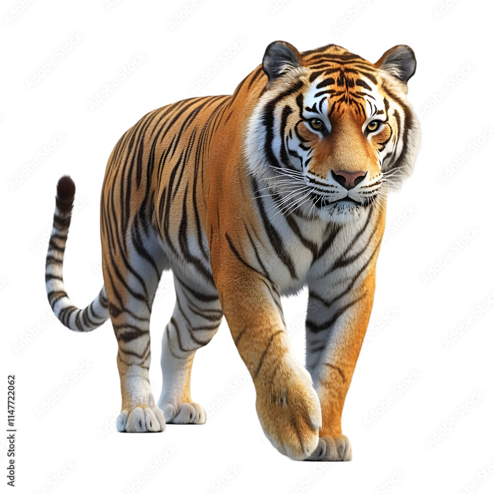 Naklejka premium tiger in transparent background 