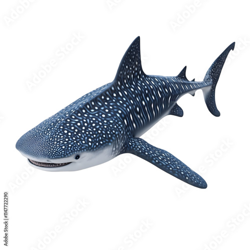 A blue whale shark illustration showcasing its unique patterns and shape. photo