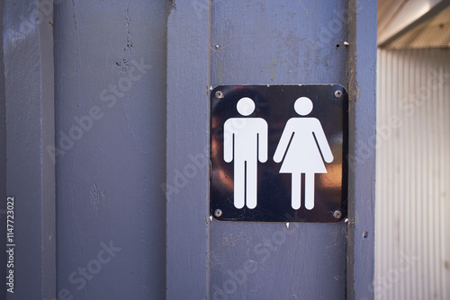 Toilet sign at picnic site photo