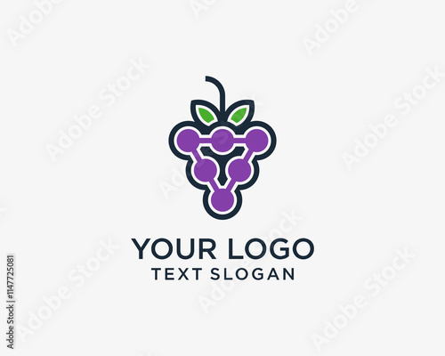 Technology and grape logo