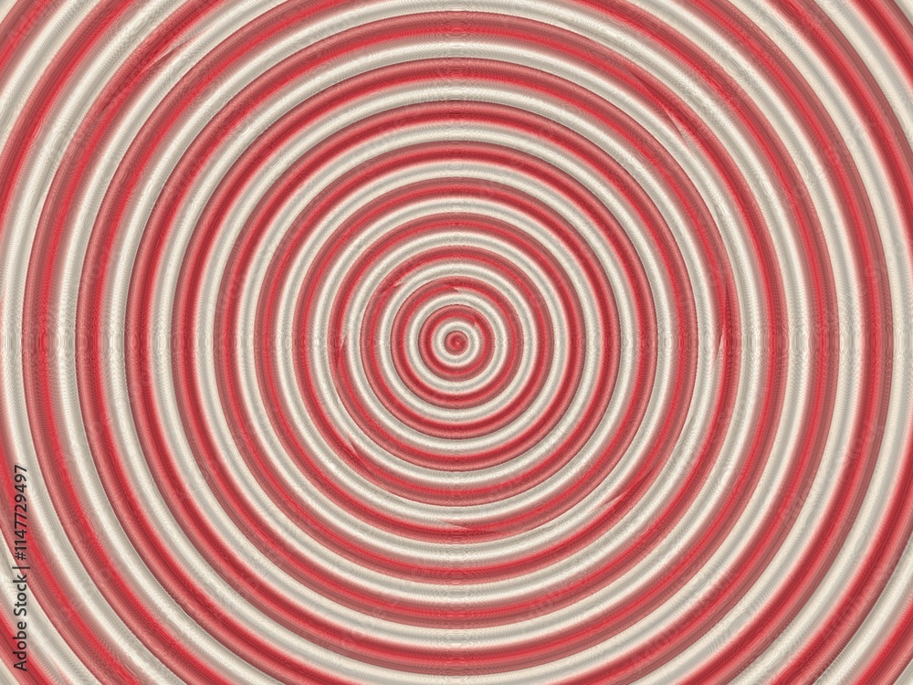 Abstract concentric circles background in red and white, creating a hypnotic and mesmerizing effect. Abstract concentric circles background in red and white, creating a hypnotic and mesmerizing effect.
