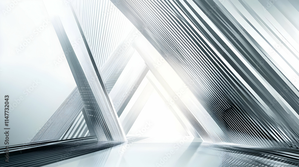Abstract 3D Silver Lines Background Illustration Abstract 3D Silver Lines Background Illustration