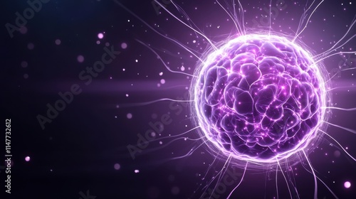 Dynamic human cell regeneration futuristic laboratory illustration in a high-tech environment