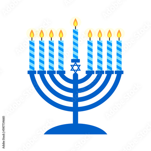 Happy Hanukkah Day, Digital Art Illustration.