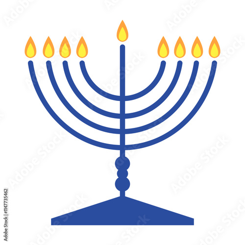 Happy Hanukkah Day, Digital Art Illustration. photo