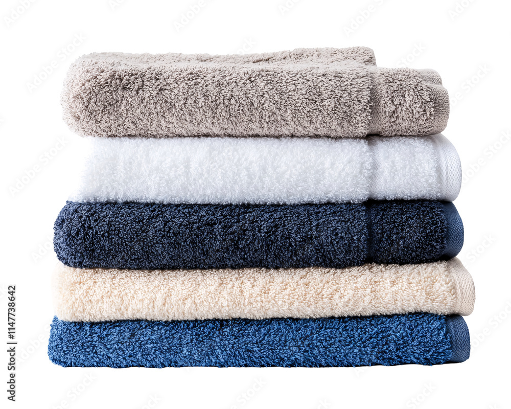 a stack of towels on a white background a stack of towels on a white background