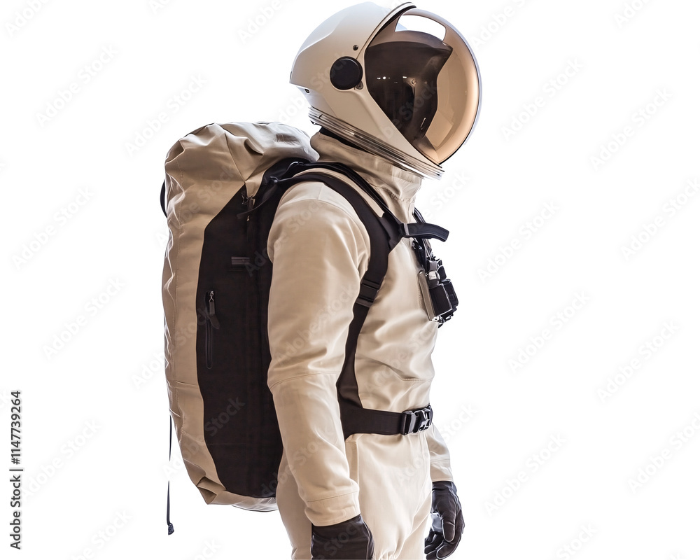a person wearing a white suit and a helmet a person wearing a white suit and a helmet