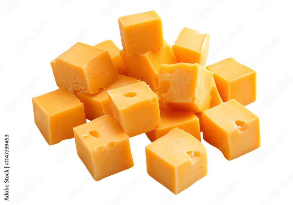 Cheddar cheese .Transparent background .Isolated PNG