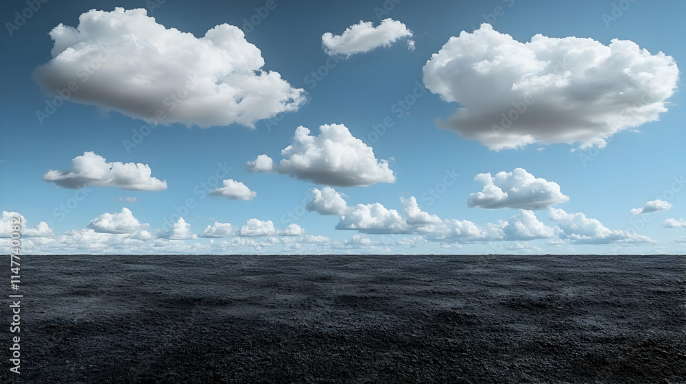 Dark Abstract Background with Clouds and Sky