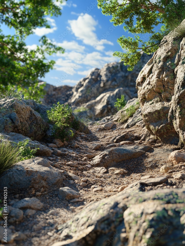 Forest Rocky Path Forest Rocky Path