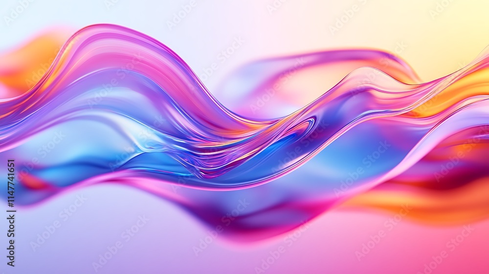 Digital art of colorful fluid waves with Pink blue orange shades create a vibrant for flowing abstract design concept. Digital art of colorful fluid waves with Pink blue orange shades create a vibrant for flowing abstract design concept.