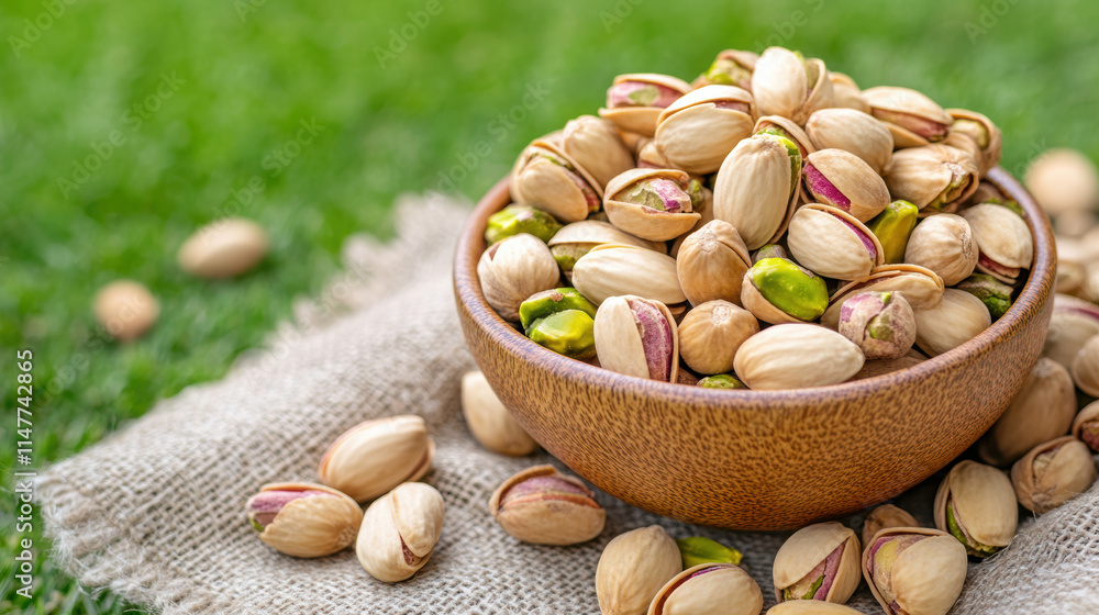 bowl of mixed nuts featuring pistachios prominently, showcasing their vibrant colors and textures, perfect for snacking bowl of mixed nuts featuring pistachios prominently, showcasing their vibrant colors and textures, perfect for snacking