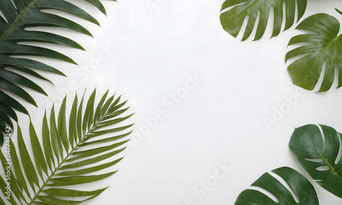 palm leaves background photo