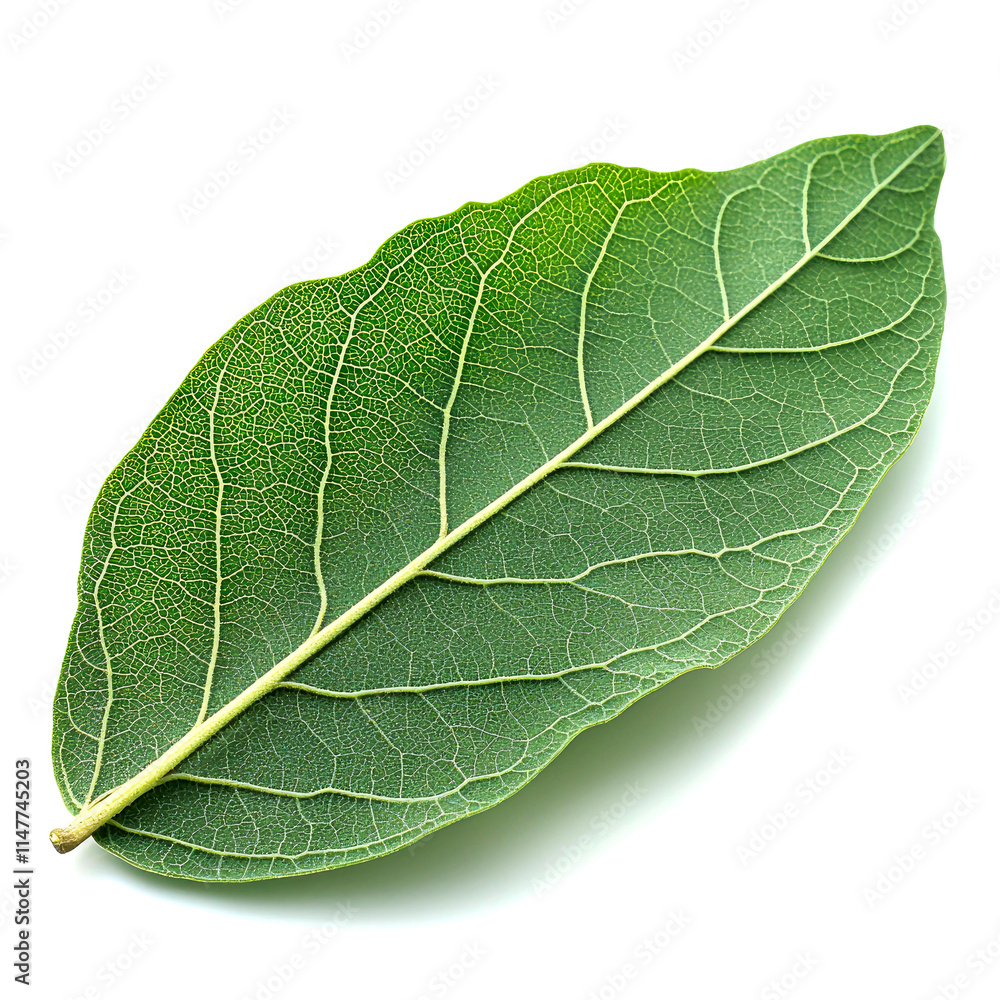 Single green leaf isolated on white background. Single green leaf isolated on white background.