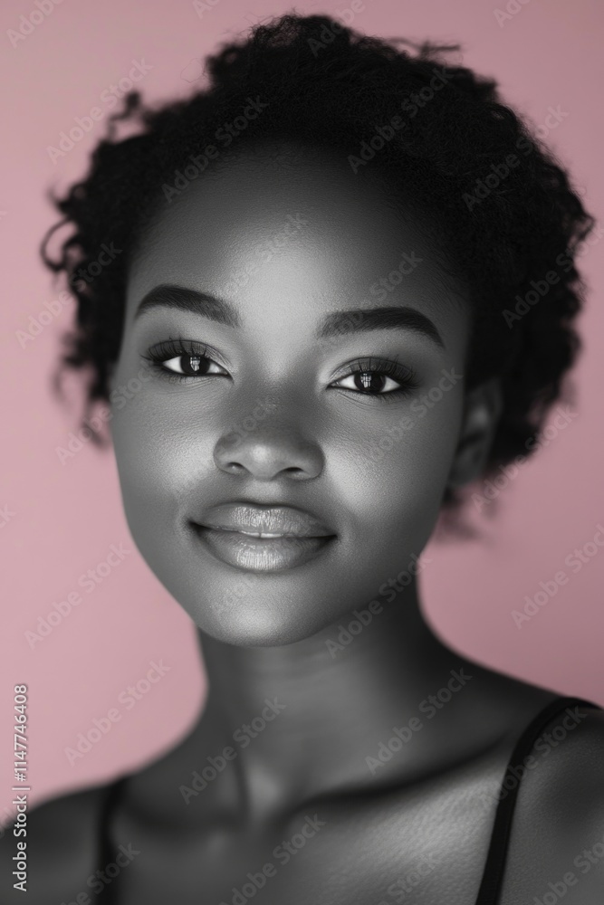 Black and white portrait of a woman Black and white portrait of a woman