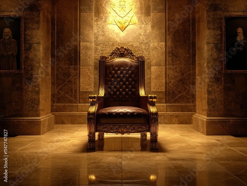 The Majestic Throne Room Golden Elegance and Power photo