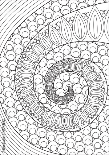 Adult Coloring Pages Vector Illustrations