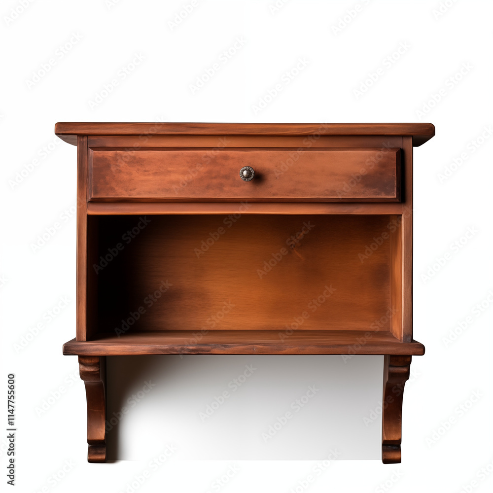 Rustic Brown Wooden Wall Shelf with Drawer Rustic Brown Wooden Wall Shelf with Drawer