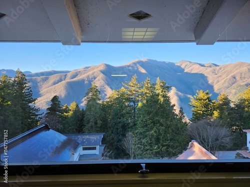 三峯神社の宿坊からの早朝の風景 photo