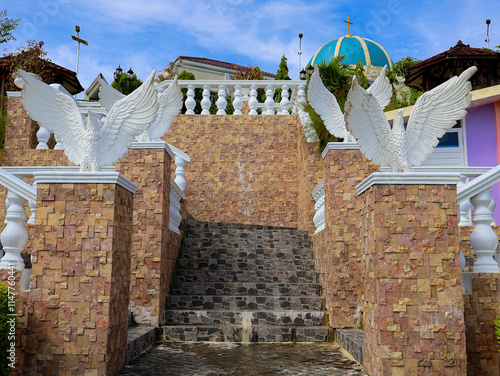 beautiful and aestethic park at borneo prayer mountain, This Kalimantan Prayer Hill is directly managed by the Bethany Kalimantan Foundation 
 photo