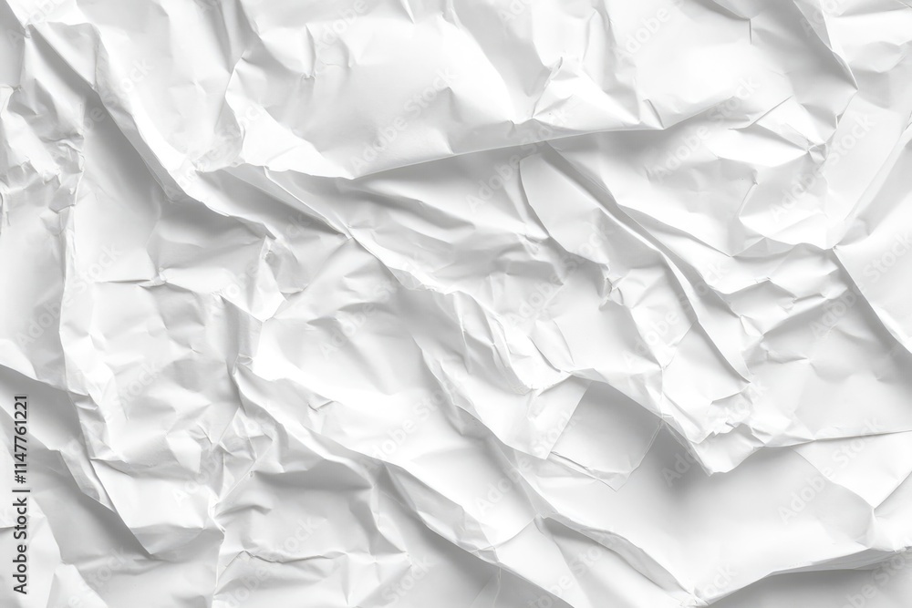 White crumpled paper poster texture background. White crumpled paper poster texture background.