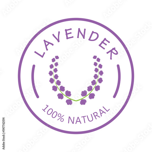 purple lavender flower logo, for flower gardens, parks, business, cosmetics, fashion, vector