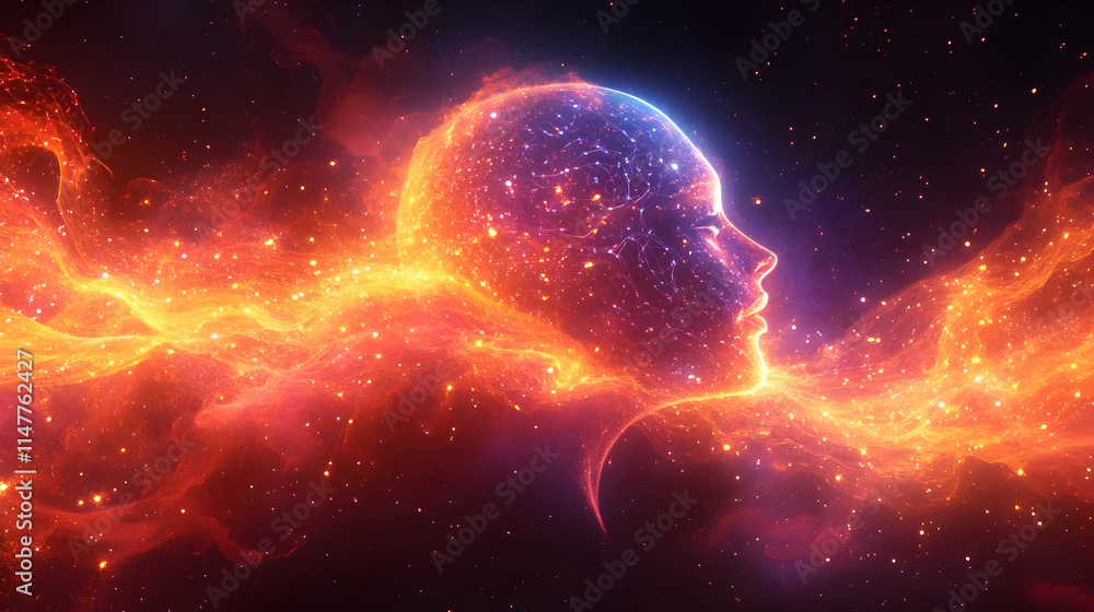 Obraz premium Cosmic Mind Abstract Illustration