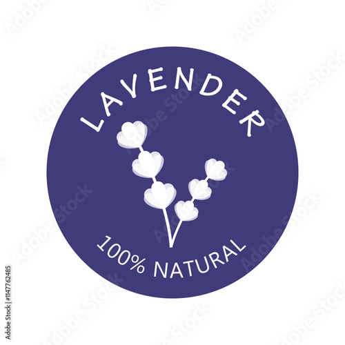 purple lavender flower logo, for flower gardens, parks, business, cosmetics, fashion, vector