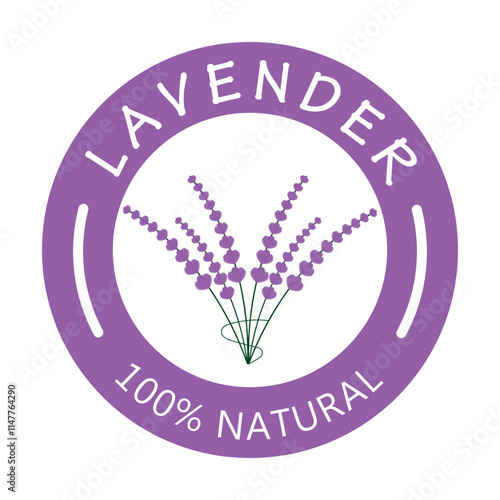 purple lavender flower logo, for flower gardens, parks, business, cosmetics, fashion, vector