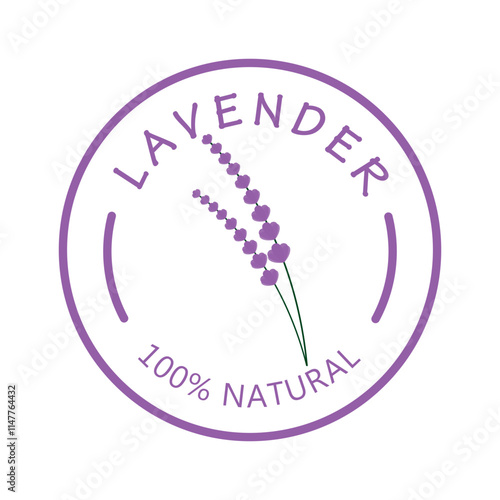 purple lavender flower logo, for flower gardens, parks, business, cosmetics, fashion, vector