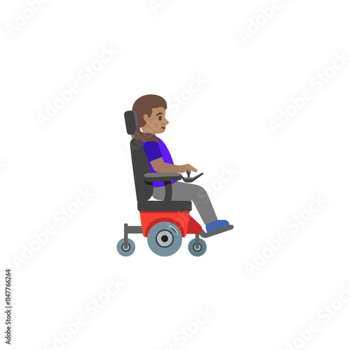 Person in Motorized Wheelchair Emoji
