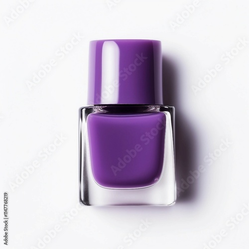  Purple Polish, Isolated white background, flat lay