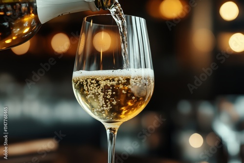 Wallpaper Mural Pouring elegance sauternes wine upscale bar beverage photography dimly lit lounge close-up luxurious experience Torontodigital.ca