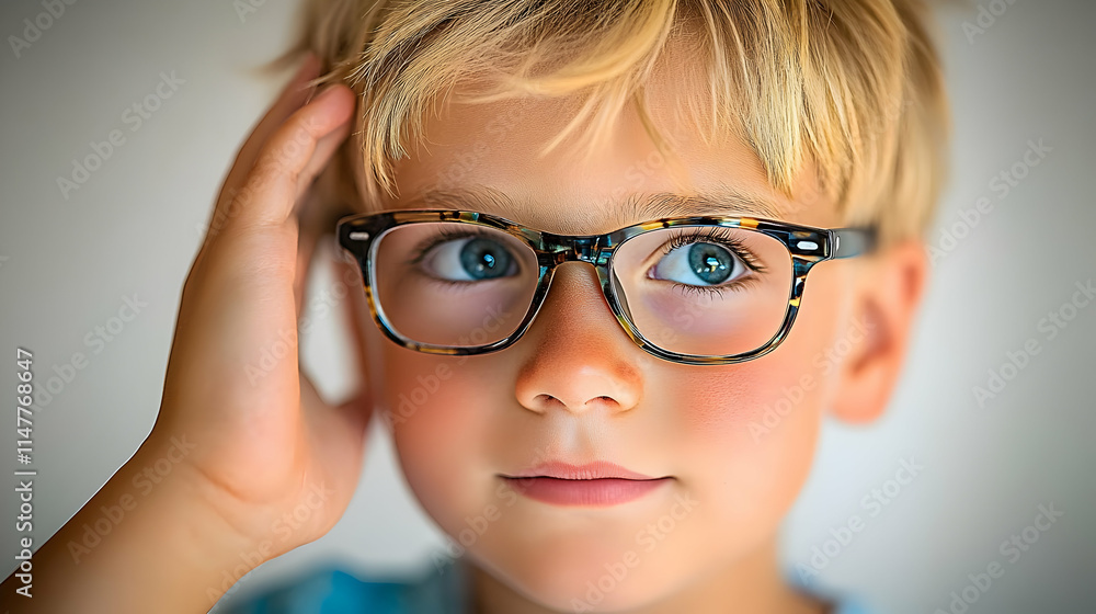 Child with Glasses Illustration Child with Glasses Illustration