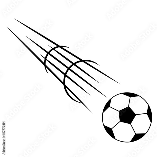 soccer ball with motion line illustration  bounce effects 