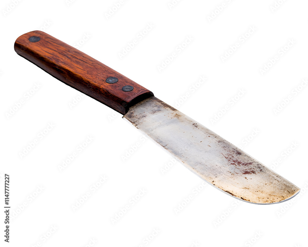 Isolated Old Rusty Kitchen Knife Isolated Old Rusty Kitchen Knife